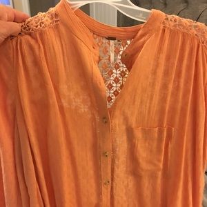Free People crochet blouse